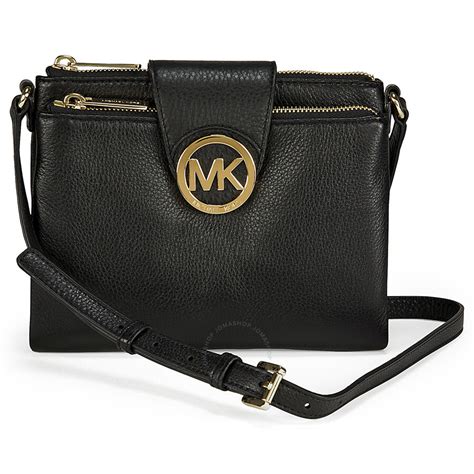 michael kors black fulton handbag|michael kors fulton large crossbody.